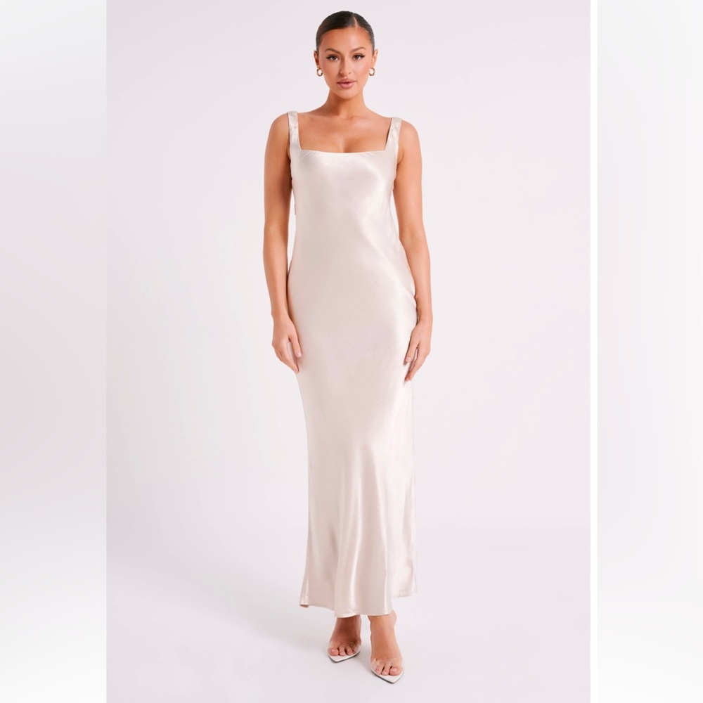 MESHKI Ensley Satin Maxi Dress XS